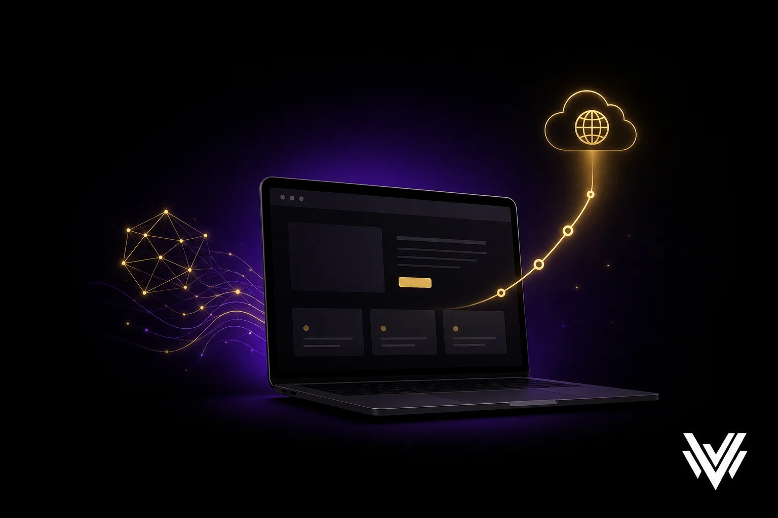 Desplegar una web hecha con IA: laptop, nodos de IA y nube — qué necesitas y qué evitar · Vayolet Web Design